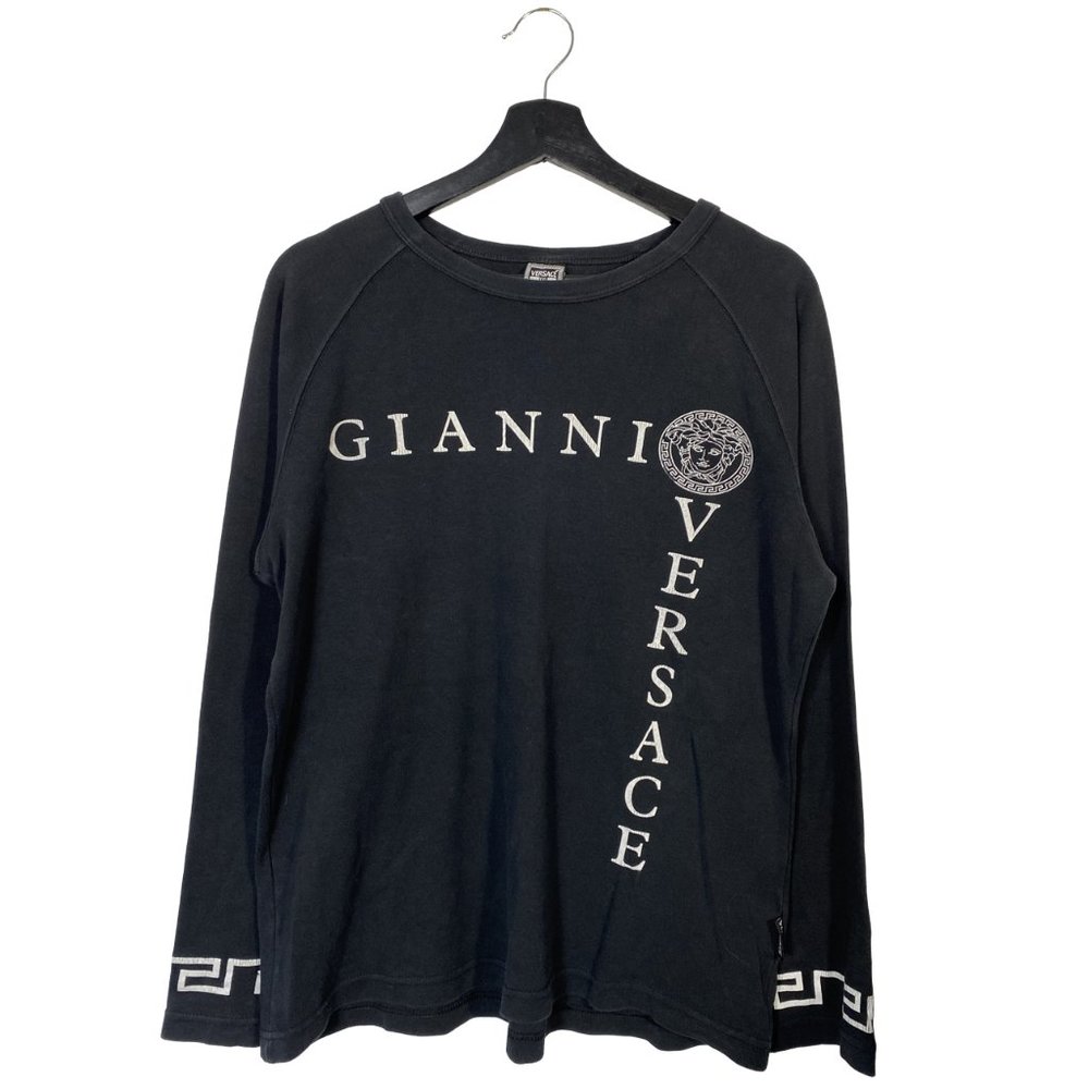 Vintage Gianni Versace raglan style longsleeve tshirt black